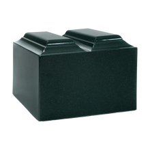 MacKenzie Niche Companion Urn+Vault® for Ashes - Cultured Granite - Sea Holly Green