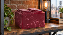 MacKenzie Niche Companion Urn for Ashes - Cultured Marble - Berry