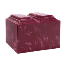 MacKenzie Niche Companion Urn+Vault® for Ashes - Cultured Marble - Berry