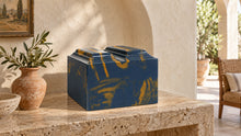 MacKenzie Niche Companion Urn for Ashes - Cultured Marble - Blue & Gold