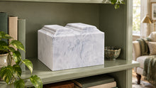 MacKenzie Niche Companion Urn for Ashes - Cultured Marble - Carrera