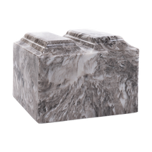 MacKenzie Niche Companion Urn+Vault® for Ashes - Cultured Marble - Cashmere Gray