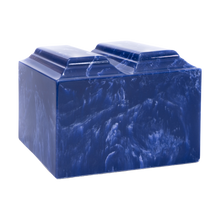 MacKenzie Niche Companion Urn+Vault® for Ashes - Cultured Marble - Cobalt