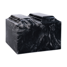 MacKenzie Niche Companion Urn+Vault® for Ashes - Cultured Marble - Ebony
