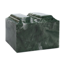 MacKenzie Niche Companion Urn+Vault® for Ashes - Cultured Marble - Emerald