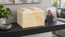 MacKenzie Niche Companion Urn for Ashes - Cultured Marble - Gold
