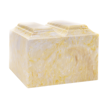 MacKenzie Niche Companion Urn+Vault® for Ashes - Cultured Marble - Gold