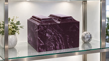 MacKenzie Niche Companion Urn for Ashes - Cultured Marble - Merlot