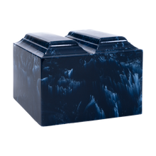 MacKenzie Niche Companion Urn+Vault® for Ashes - Cultured Marble - Navy