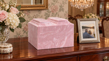 MacKenzie Niche Companion Urn for Ashes - Cultured Marble - Pink