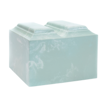 MacKenzie Niche Companion Urn+Vault® for Ashes - Cultured Marble - Seafoam Green