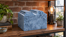 MacKenzie Niche Companion Urn for Ashes - Cultured Marble - Sky Blue