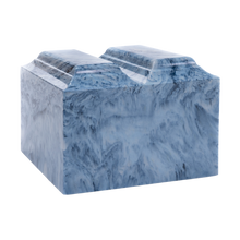 MacKenzie Niche Companion Urn+Vault® for Ashes - Cultured Marble - Sky Blue