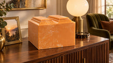 MacKenzie Niche Companion Urn for Ashes - Cultured Marble - Sunset Orange