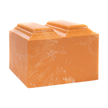 MacKenzie Niche Companion Urn+Vault® for Ashes - Cultured Marble - Sunset Orange