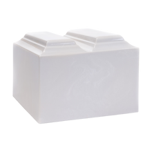 MacKenzie Niche Companion Urn+Vault® for Ashes - Cultured Marble - White
