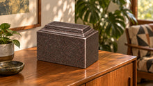 MacKenzie Niche Urn for Ashes - Cultured Granite - Vintage Red