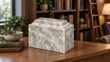 MacKenzie Niche Urn for Ashes - Cultured Marble - Cashmere Gray