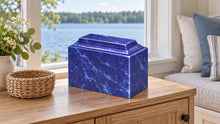 MacKenzie Niche Urn for Ashes - Cultured Marble - Cobalt