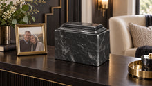 MacKenzie Niche Urn for Ashes - Cultured Marble - Ebony