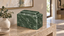 MacKenzie Niche Urn for Ashes - Cultured Marble - Emerald