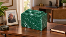 MacKenzie Niche Urn for Ashes - Cultured Marble - Evergreen