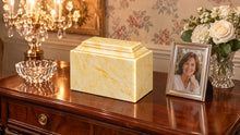 MacKenzie Niche Urn for Ashes - Cultured Marble - Gold