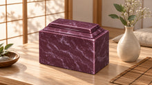 MacKenzie Niche Urn for Ashes - Cultured Marble - Merlot