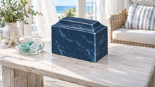 MacKenzie Niche Urn for Ashes - Cultured Marble - Navy