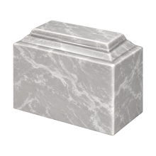 MacKenzie Niche Urn for Ashes - Cultured Marble - Silver Gray
