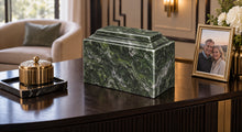 MacKenzie Niche Urn for Ashes - Cultured Marble - Verde