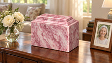 MacKenzie Niche Urn for Ashes - Cultured Marble - Wild Rose