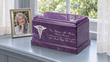 MacKenzie Olympus Urn for Ashes - Cultured Marble - Amethyst