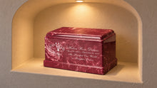 MacKenzie Olympus Urn for Ashes - Cultured Marble - Berry