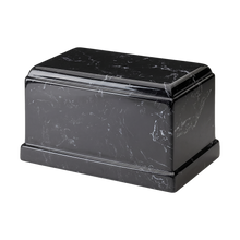 MacKenzie Olympus Urn for Ashes - Cultured Marble - Black & White