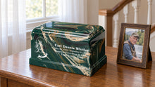 MacKenzie Olympus Urn for Ashes - Cultured Marble - Camouflage