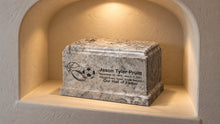 MacKenzie Olympus Urn for Ashes - Cultured Marble - Cashmere Gray