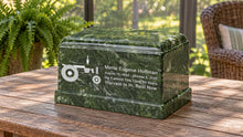 MacKenzie Olympus Urn for Ashes - Cultured Marble - Emerald