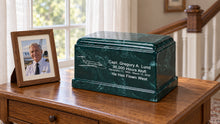 MacKenzie Olympus Urn for Ashes - Cultured Marble - Evergreen