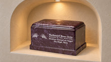MacKenzie Olympus Urn for Ashes - Cultured Marble - Merlot