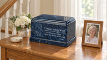 MacKenzie Olympus Urn for Ashes - Cultured Marble - Navy