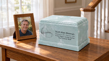 MacKenzie Olympus Urn for Ashes - Cultured Marble - Seafoam Green