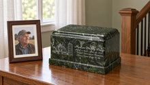MacKenzie Olympus Urn for Ashes - Cultured Marble - Verde