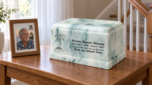 MacKenzie Olympus Urn for Ashes - Cultured Onyx - Teal