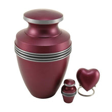 Magenta Aluminum Heart Keepsake Urn - Funeral.com, Inc.
