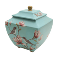 Magnolia Lovebirds Blue Resin Adult Cremation Urn