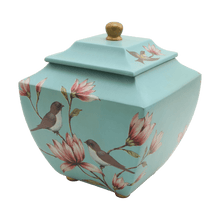 Magnolia Lovebirds Blue Resin Adult Cremation Urn - Funeral.com, Inc.