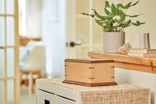 Maple and Walnut Corner Inlays Wood Adult Cremation Urn - Funeral.com, Inc.