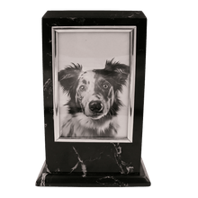 Marble Tower Pet Cremation Urn with Photo Holder - Funeral.com, Inc.