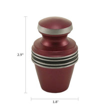 Matte Magenta Aluminum Accent Band Keepsake Urn - Funeral.com, Inc.